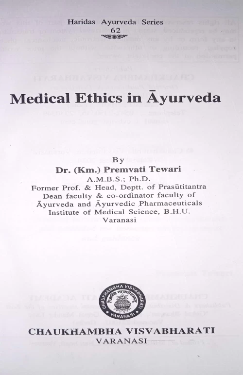 Medical Ethics in Ayurveda HAS 62
